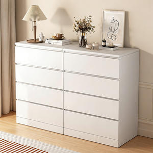 Cassettiera Alta Moderna Bianca Personalizzata Made in China, Mobile per Camera da Letto in Stile Nordico, Armadio in Legno con 8 Cassetti - Product Image 1