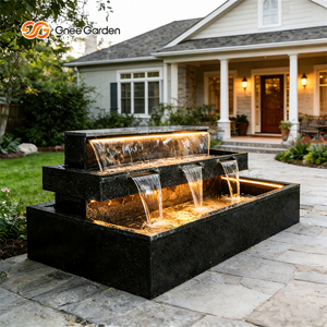 <b>Large</b> Modern Outdoor Rectangular Aluminium Waterproof Floor Mount Water Feature - Product Image 4