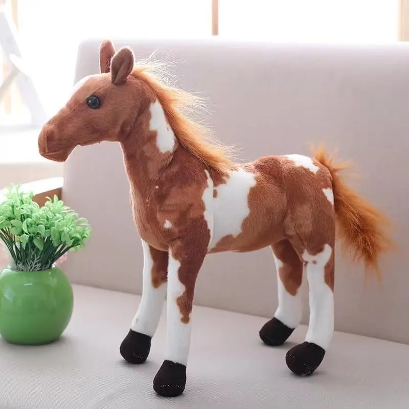 Poney poupée mascotte cheval poupée zodiaque cheval en peluche jouet affichage cadeau d'anniversaire