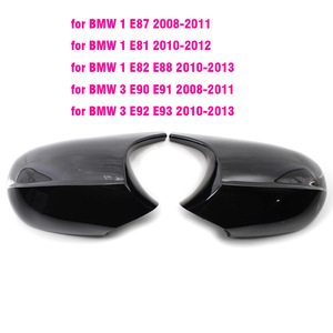   Coques de rétroviseurs noir brillant, ensemble complet pour E81 E87 E90 E92, en plastique ABS - Product Image 4