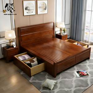 Cama de almacenamiento de madera de tamaño completo, nueva moda, muebles de dormitorio, precio barato de fábrica, personalizable, gran stock, envío inmediato. - Product Image 6
