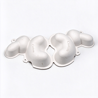 Boîte en pulpe biodégradable personnalisée, boîte à fentes écologique, emballage écologique avec logo en relief pour vêtements, cadeaux, jouets en peluche