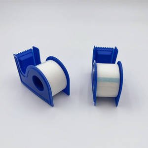 SJ kertas micrope plester non-tenun 1.25cm 2.5cm 5cm, pita medis perawatan luka kulit bedah dengan pemotong Dispenser - Product Image 3
