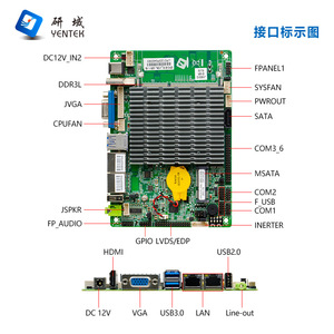 เมนบอร์ดควบคุมอุตสาหกรรม Yentek J1900 Mini ITX ขนาด 3.5 นิ้ว พร้อมการ์ดเครือข่ายคู่ และพอร์ต Com 6 พอร์ต - Product Image 1