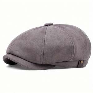 Nouveau chapeau béret rétro britannique printemps-automne pour hommes, chapeau de peintre artistique, chapeau décontracté en daim, chapeau de newsboy - Product Image 3