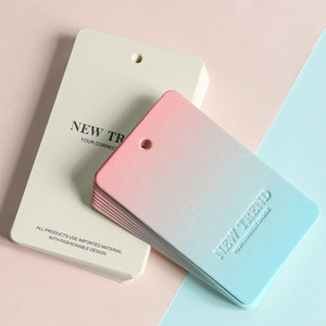 Étiquettes suspendues personnalisées vierges ou imprimées, étiquettes de prix pour vêtements découpées, cartes de remerciement, cartes en carton ou en papier avec logo - Product Image 1