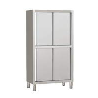 Fabrieksdirect 201/304 RVS driedelige kast met naar boven openende deuren, gepolijste afwerking, 500 kg/m, professionele keuken