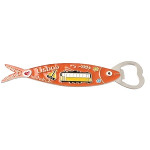 Personalizado Portugal <span class=keywords><strong>Lisboa</strong></span> Sardina Metal Artesanía Viaje Congelador Refrigerador Imán <span class=keywords><strong>Lisboa</strong></span> Recuerdo Abrebotellas - Product Image 3