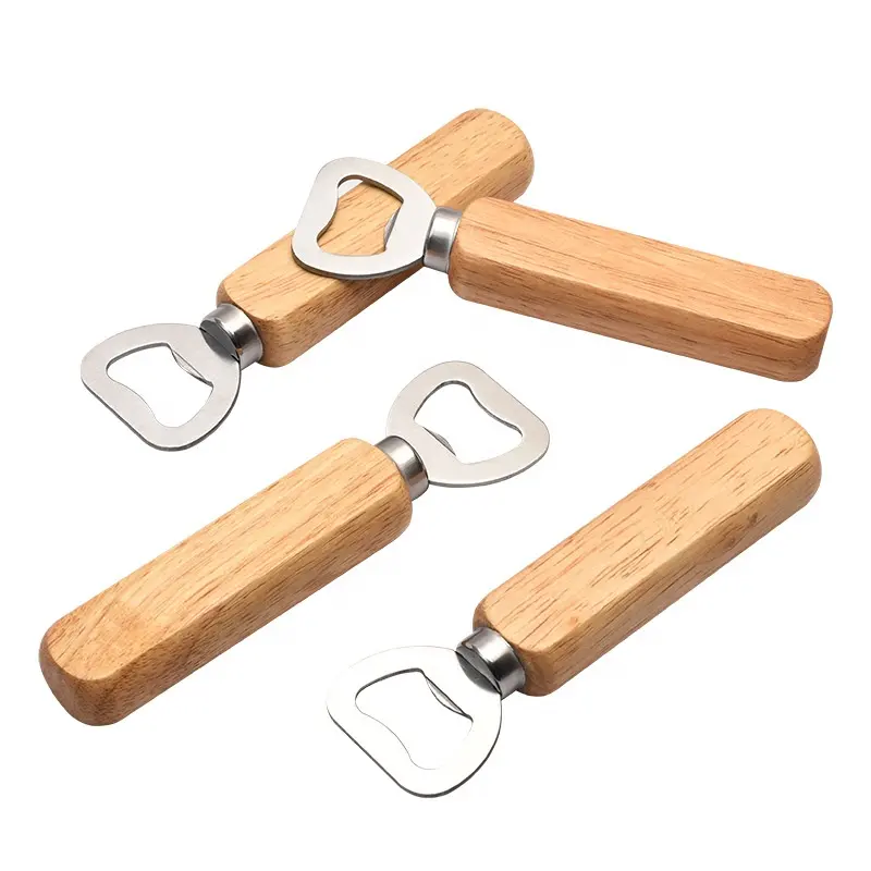 bottle opener wooden handle wood beer keychain bottle opener with wooden handle