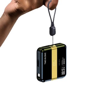 Batterie externe magnétique détachable 2-en-1 10000mAh 22.5W QC3.0 Charge rapide Câble intégré Charge sans fil Compatibilité universelle - Product Image 5