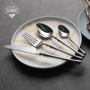 Cubertería de Acero Inoxidable para Restaurante Portugués, Cuchara, Tenedor para Bebé, Cuchillo para Carne, Juego de Cubertería de Lujo, Cubiertos Dorados y Plateados, Vajilla para Mesa - Product Image 1