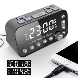Xách tay DAB + kỹ thuật số đài phát thanh đồng hồ với LCD hiển thị Stereo FM Kép Báo động làm bằng chất lượng nhựa - Product Image 2