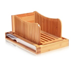 Trancheuse à pain en bambou Jiayu, épaisseur réglable, avec plateau pour les miettes de pain, outil de pâtisserie - Product Image 2