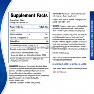 Compléments articulaires GMP : Curcuma, <span class=keywords><strong>Glucosamine</strong></span> <span class=keywords><strong>Sulfate</strong></span>, Carbonate <span class=keywords><strong>de</strong></span> Calcium, <span class=keywords><strong>Glucosamine</strong></span>, Chondroïtine, MSM en comprimés - Product Image 3