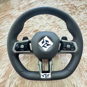 Volante de Alcantara con Led calefactable <span class=keywords><strong>M</strong></span> Sport compatible con <span class=keywords><strong>BMW</strong></span> M3 M4 M5 M6 X3 X4 X5 X6 X7 <span class=keywords><strong>X8</strong></span> G01 G12 G20 G30 G80 G82 330i M340i - Product Image 4