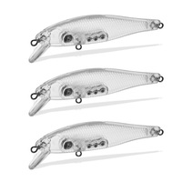 NOUVEAU OEM 8,5 cm 7,8 g Vente en gros de leurres flottants Minnow Appâts transparents non peints Appâts durs en ABS pour la pêche au black-bass