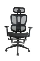 Chaise de bureau de direction réglable à dossier haut, élégante et moderne, en maille, avec base pivotante en acier inoxydable, ergonomique, pour chambre à coucher