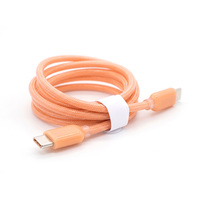 Nouveau câble USB C vers USB C transparent en cristal de glace tressé, PD 65W, câble de charge rapide et de transfert de données pour iPhone 15 16 Pro Max, téléphones de type C