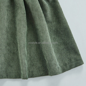 Utumn IDS irirl 2 Pieces UIT oddler ababy laid An ollar ONG leeve hirhirt OP + IGH iaist orduroy ususpender kirkirt - Product Image 6