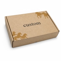 Boîte cadeau en kraft personnalisée avec papier d'emballage, logo personnalisé, boîte d'emballage en carton ondulé pour coffret cadeau souvenir