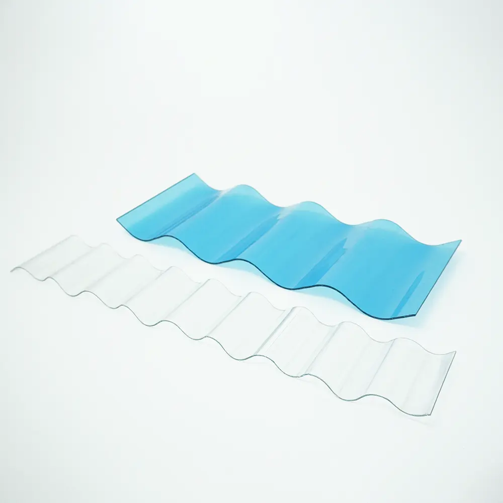 Material de construcción Techo Corrugado Policarbonato Hoja corrugada/Hoja de policarbonato corrugado Parasol transparente