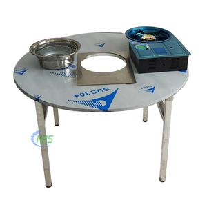 طاولة طعام وشواية وغاز بوتان قابلة للطي من الستانلس ستيل للمطاعم الكورية والرحلات الخارجية والشواء والشاهي - Product Image 6