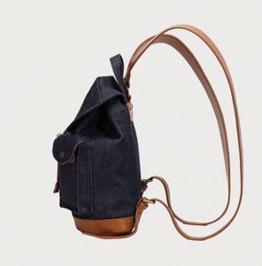 Mochila de Estilo Retro de Alta Gama Personalizada, Hecha de Mezclilla, Bolso de Doble Asa, Mochila de Jeans Multifuncional y Moderna para Mujer - Product Image 2