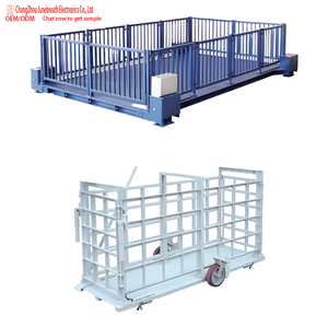 PXM Custom Size Farm Weighing Platforms Anti-Chewing Waterproof Electronic Floor Scale LCD/LED Double <strong>Door</strong> Livestock Scale - Product Image 1