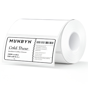 Étiquettes thermiques directes ODM, autocollants pour imprimante thermique, adhésif puissant, papier perforé, codes-barres, envoi postal, 500 feuilles/1 rouleau - Product Image 1