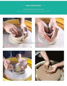 Torno de Cerámica Manual de Mesa de 9.8 Pulgadas con Motor, Semiautomático, de Alta Precisión, para Cerámica DIY - Product Image 6