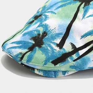 Gorra con Estampado Completo de Palmeras Tropicales Otoño 2024, Boina Vintage de Ala Corta para Hombre y Mujer, Sombrero Estilo Ivy para Exteriores - Product Image 3