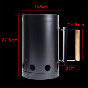 Outdoor Grill <strong>BBQ</strong> Rapid <strong>Coal</strong> Burner Fire Ignition Lighter <strong>Starter</strong> <strong>Bbq</strong> Charcoal Chimney <strong>Starter</strong> With Wood Handle - Product Image 5