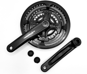 Pédalier 3 pièces avec plateaux de chaîne 42/48 dents pour VTT, doté d'un bras de manivelle à trou carré et de plateaux de chaîne en aluminium - Product Image 6