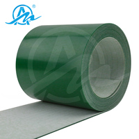Courroie de transmission plate 3 plis en PVC vert, courroie de rail pliable, courroie de convoyeur en PVC