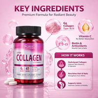 Complément de Collagène Avec Vitamine C et Biotine Pour Hommes et Femmes Antioxydants et Soutien Peau Cheveux Ongles Santé Comprimés de Collagène