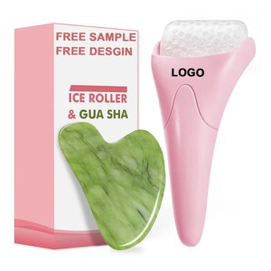 Juego de Herramientas Faciales de Rodillo de Hielo y Gua Sha con Logotipo Personalizado, Reduce la Hinchazón, Herramientas para el Cuidado de la Piel, Masajeador Facial para Hombres y Mujeres - Product Image 1