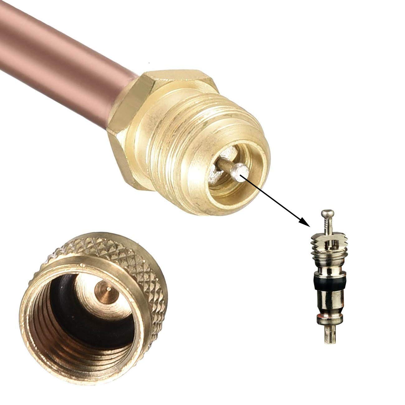 High Quality Brass Access Valve for Refrigerator Air Conditioning Check Charge AC Copper Tube Valve for Home Appliance Parts