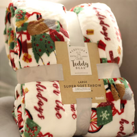 Couverture polaire de Noël en gros, douce et confortable, idéale pour la maison, le canapé, le lit, cadeau de Noël, décoration de fêtes