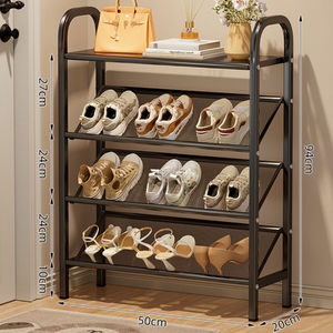 Étagère <span class=keywords><strong>à</strong></span> <span class=keywords><strong>chaussures</strong></span> en métal multi-niveaux, design moderne, montage facile, armoire <span class=keywords><strong>à</strong></span> <span class=keywords><strong>chaussures</strong></span> pliable, prix abordable pour le salon - Product Image 1