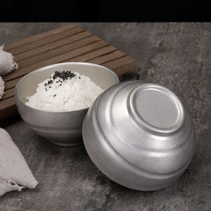 Bol à double paroi en acier inoxydable 304, bol isolé pour riz et soupe, plat de cuisson pour le camping en plein air, couleur unie X5415 - Product Image 3