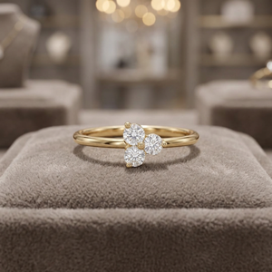 Bague Trio de Diamants de Laboratoire ÉtherStar Jewels 1,0 CT Certifiée IGI en Or 18K/14K/10K ou Argent Sterling 925 – Romantique - Product Image 2
