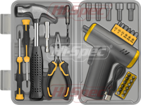 Kit combiné de tournevis électrique USB 4V en gros, ensemble d'outils de perceuse sans fil multifonctionnel avec étui rigide OEM ODM