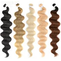 Rebecca – mèches de cheveux synthétiques de qualité supérieure, 100 grammes, couleur haute lumière, body wave, Fiber haute température, couleur blonde, vente en gros