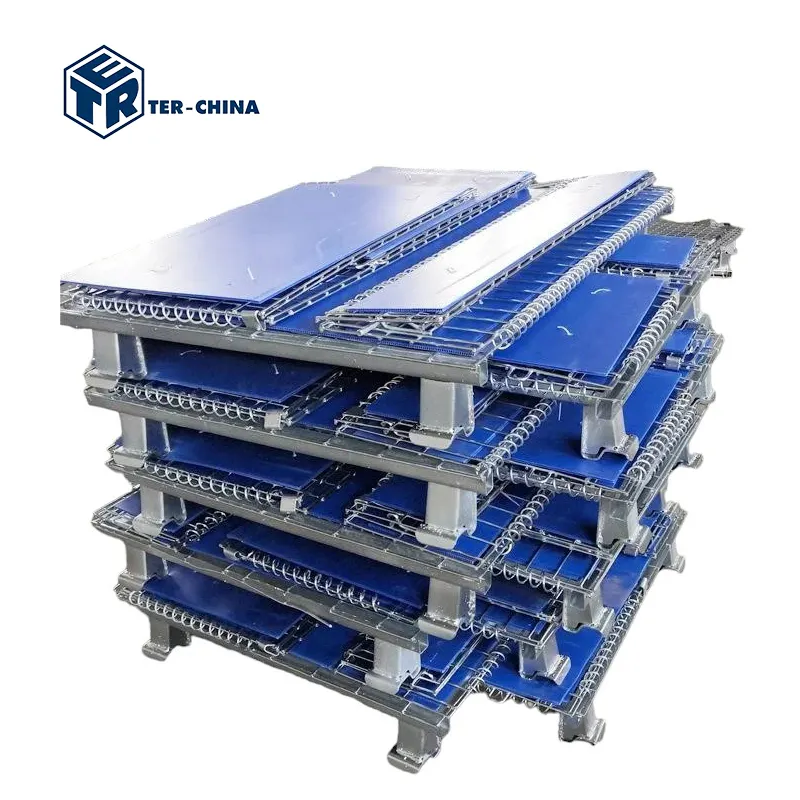 1150x830xh980 J11 Pet phôi bin Pallet Lồng hộp dây kim loại container lưới container cho Pet preforms lưu trữ kim loại kho