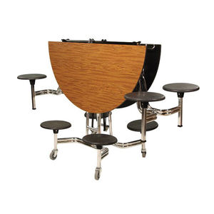 Mesa de comedor móvil redonda plegable para cafetería, muebles escolares, 8 asientos, mesa de cafetería escolar, mesa plegable, silla con rueda - Product Image 4