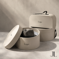 Boîtes en papier de luxe pour l'emballage des chapeaux, logo personnalisé imprimé, boîte ronde en carton rigide, emballage cadeau haut de gamme, présentation, rangement