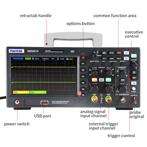 ออสซิลโลสโคปดิจิตอล Hantek DSO2C15 แบนด์วิดท์ 150MHz 2 ช่องสัญญาณ ความเร็ว 1GSa/s หน่วยความจำ 8M - Product Image 3