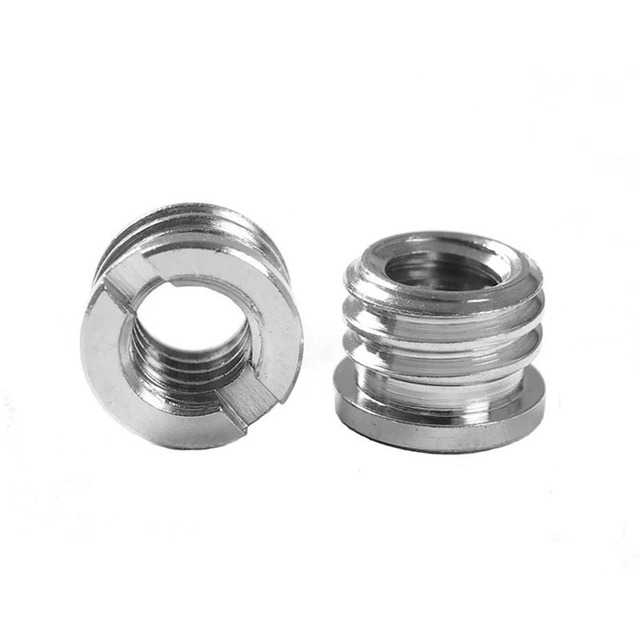 New Convert Nut Unc 1/4 Inside and 3/8 Outside Thread Metal Screw for Tripod Ball Head Quick Release Plate