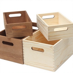 Scatola portaoggetti da scrivania grande in <span class=keywords><strong>legno</strong></span> massello, quadrata, incisa, con apertura superiore, per soggiorno, portaoggetti, cassetta degli attrezzi, portatile - Product Image 2