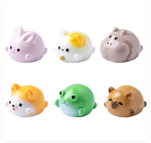 Dessin animé cochon lapin <span class=keywords><strong>chat</strong></span> hippopotame <span class=keywords><strong>chien</strong></span> Capybara grenouille résine Animal fabricant enfant petit bain jouet enfants Surprise aveugle sac Figure - Product Image 6